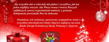 Życzenia świąteczne Ochotniczej Straży Pożarnej w Dygowie