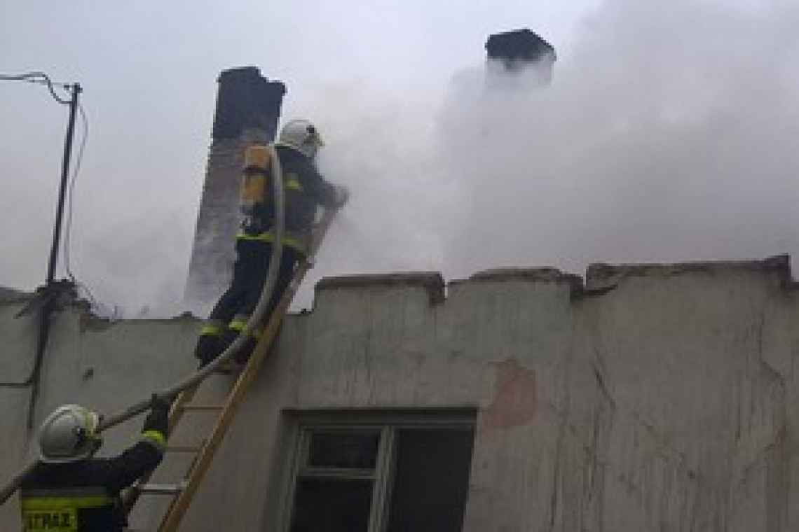 Pożar budynku w Stramniczce