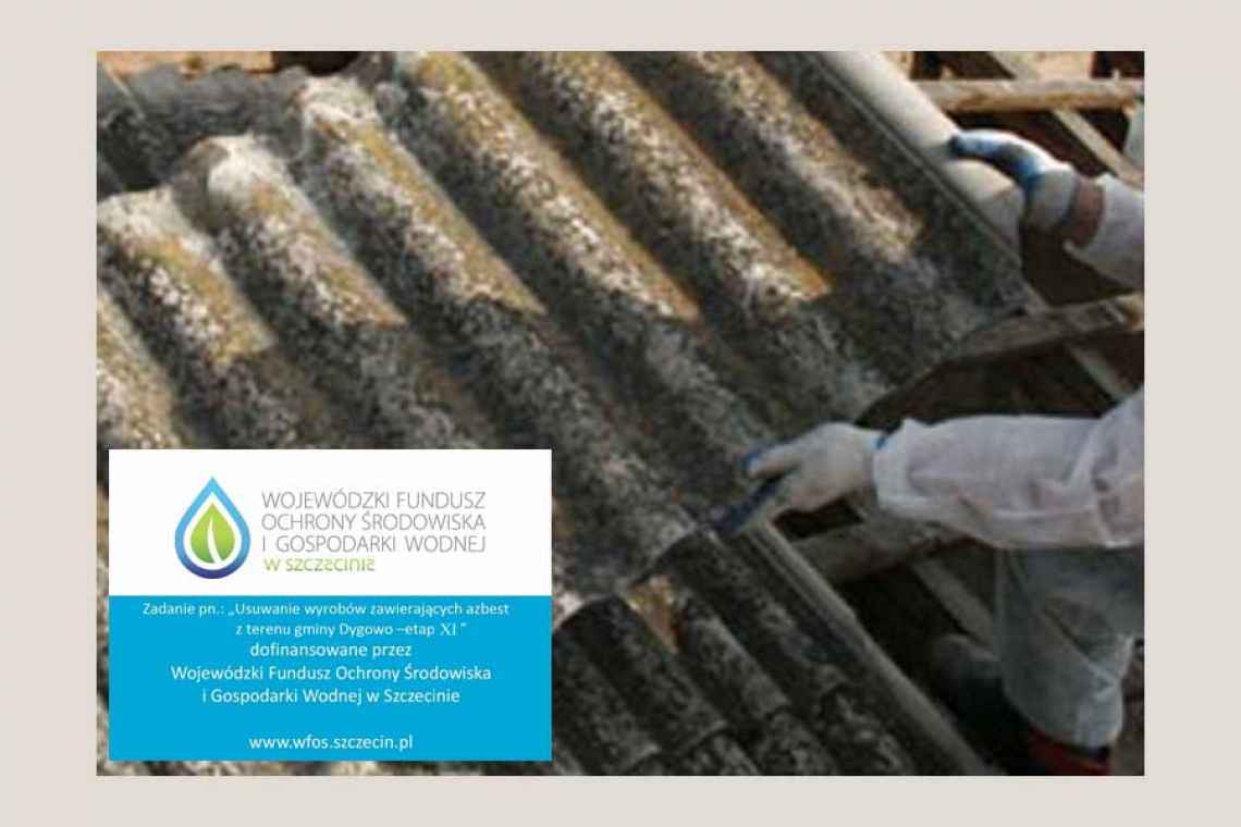 Ponad 14 ton azbestu usunięto z terenu gminy Dygowo