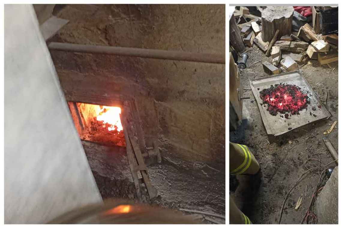 Pożar w przewodzie kominowym budynku w Dygowie